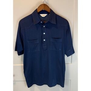 Indian Wells Country Club Polo Golf Shirt Sahara Size Large Navy Blue